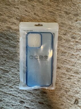 Blue Transparent Mobile iPhone16ProMax Case by Mobile Case Slim Protective Cover